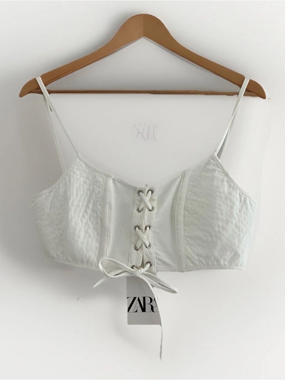 NEW Zara Lace-Up Top Bralette Medium